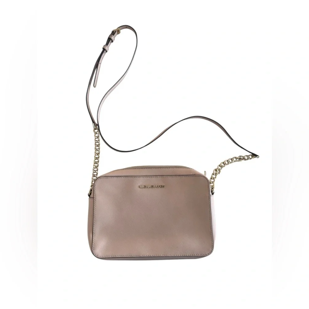 Michael Kors Jet Set Saffiano Leather Crossbody - Soft Pink